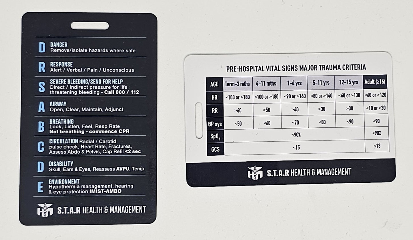 STAR Health & Management Wallet Reference Cards