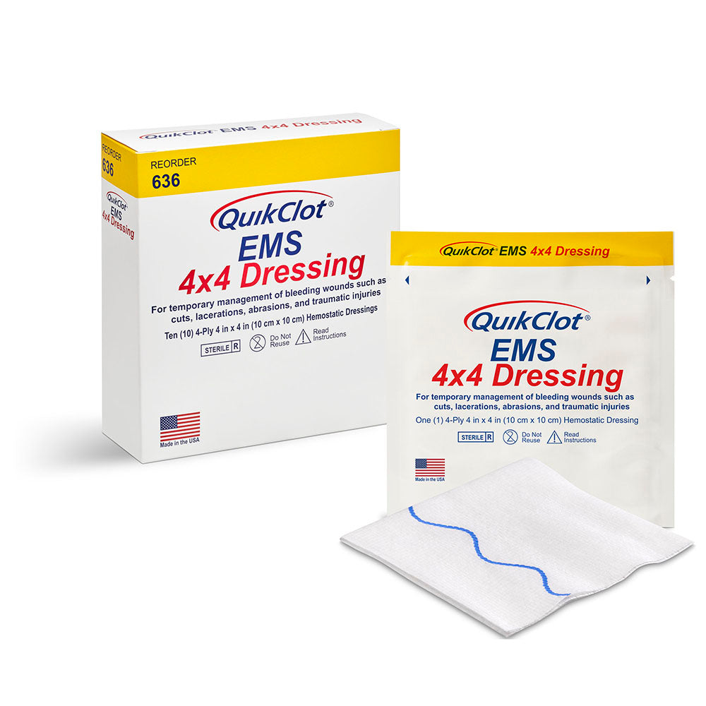 QuikClot EMS 4x4 Dressing